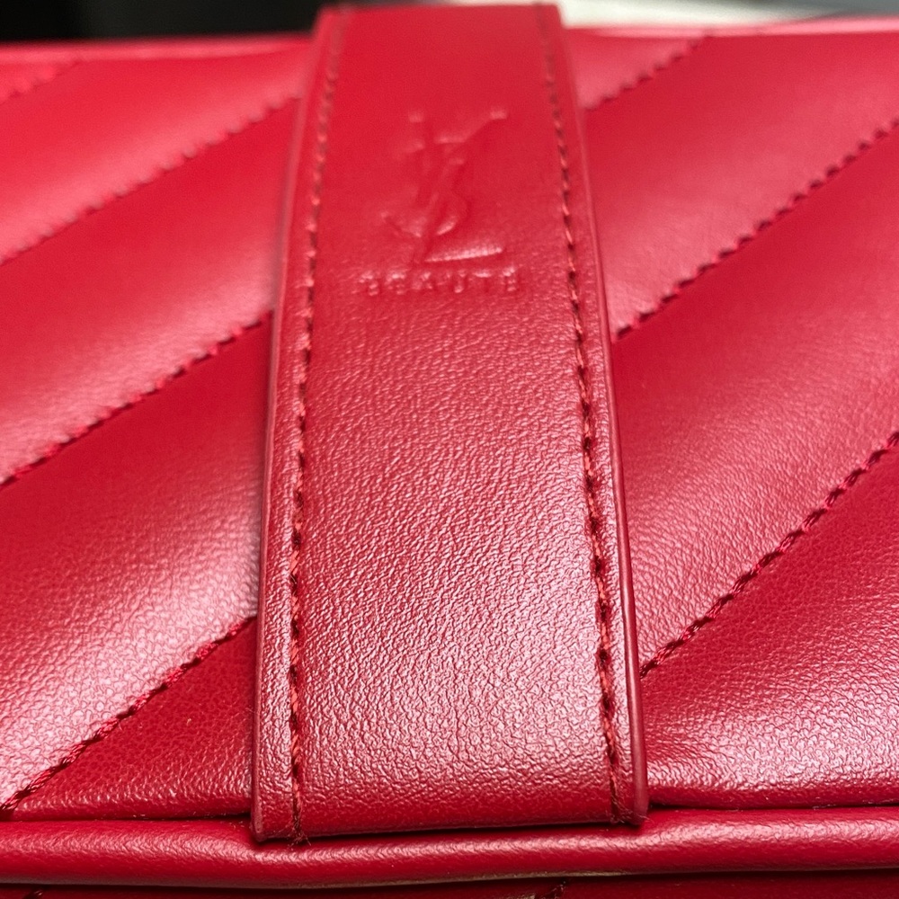 YSL Red Quilted Vanity Case - Picture 2 of 10